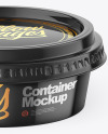 Glossy Plastic Round Cup Container Mockup