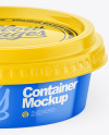 Glossy Plastic Round Cup Container Mockup