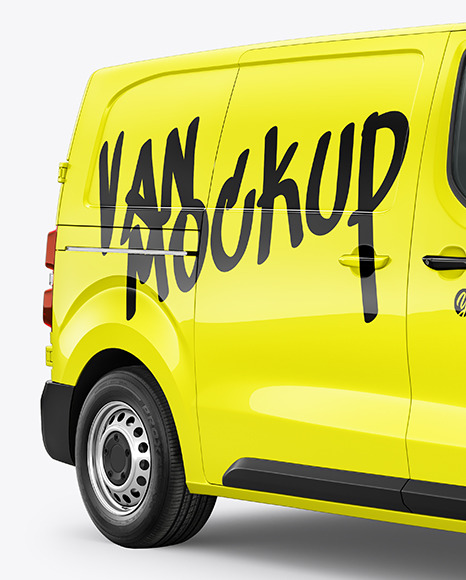 Panel Van Mockup - Half Side View