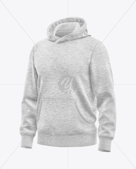 Melange Hoodie Mockup - Front Half Side View