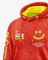 Melange Hoodie Mockup - Front Half Side View