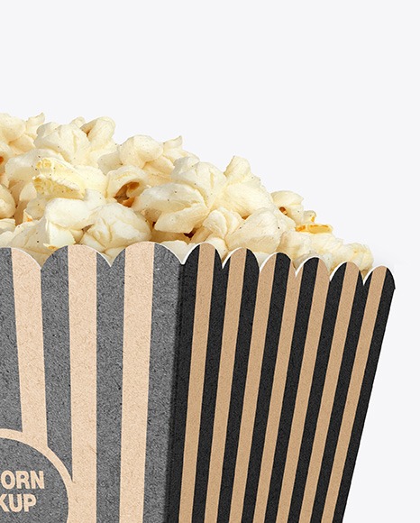 Kraft Popcorn Bag Mockup