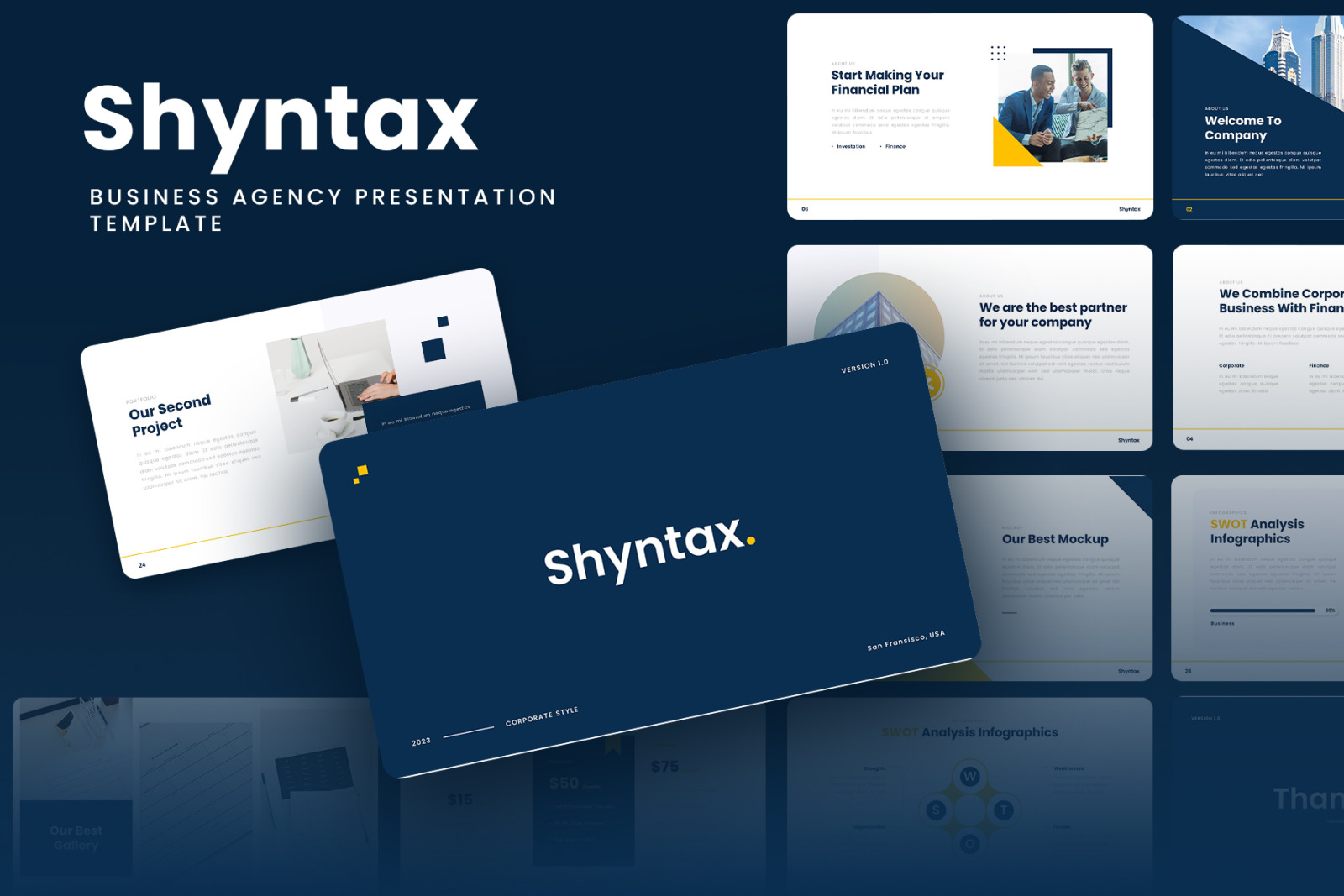 Shyntax - Corporate Business Agency Google Slides Template