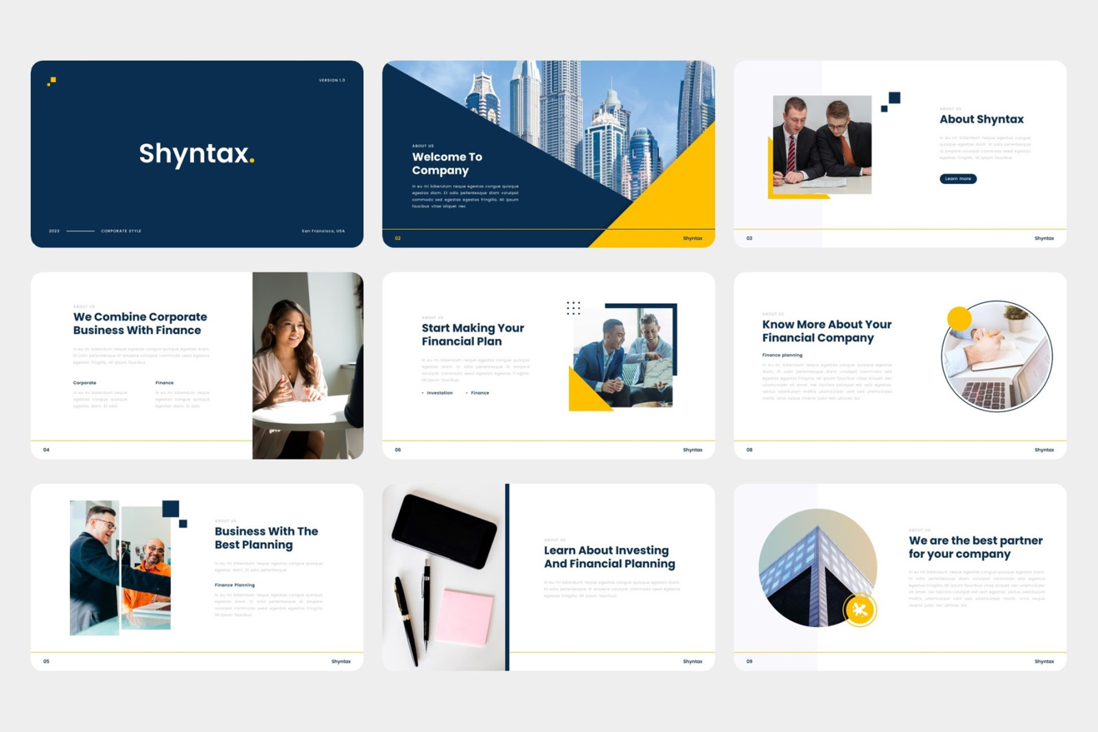 Shyntax - Corporate Business Agency Google Slides Template