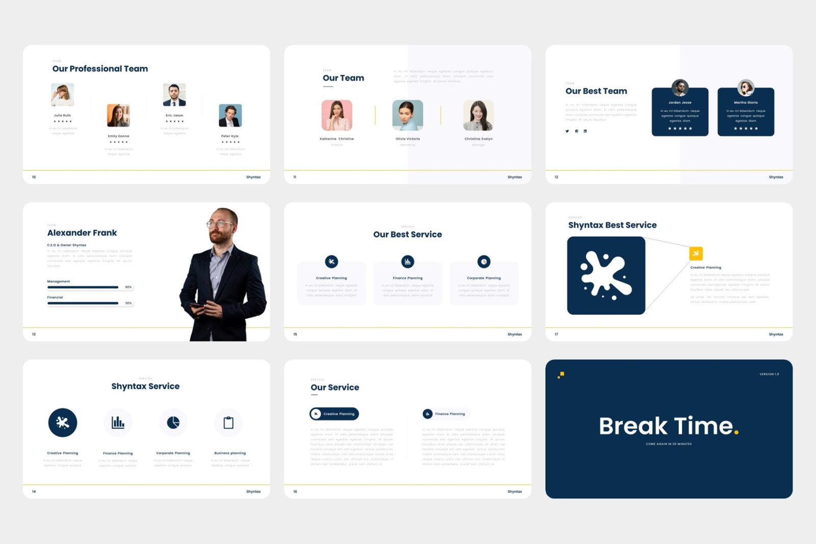 Shyntax - Corporate Business Agency Google Slides Template