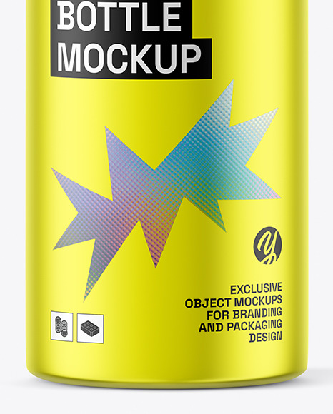 Metallic Cosmetic Bottle Mockup