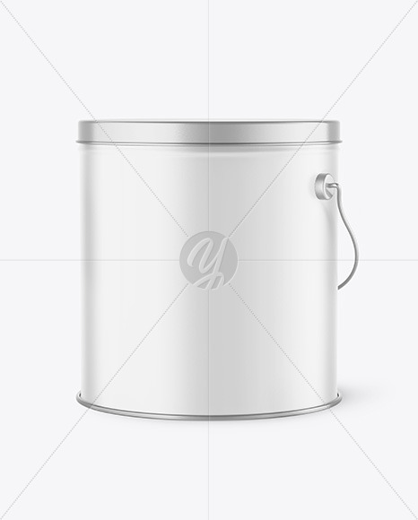 Matte Popcorn Tin Bucket Mockup