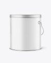 Matte Popcorn Tin Bucket Mockup