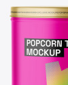 Matte Popcorn Tin Bucket Mockup