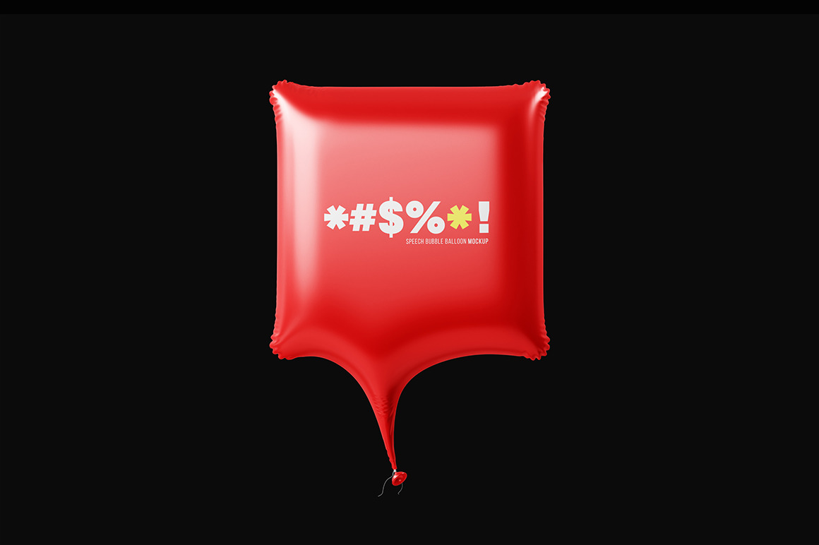 Speech Bubble Balloon Mockup