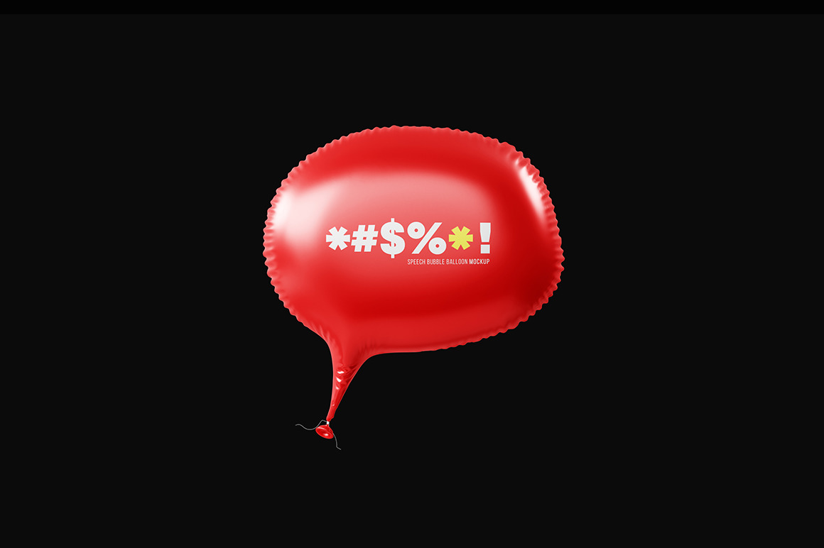 Speech Bubble Balloon Mockup