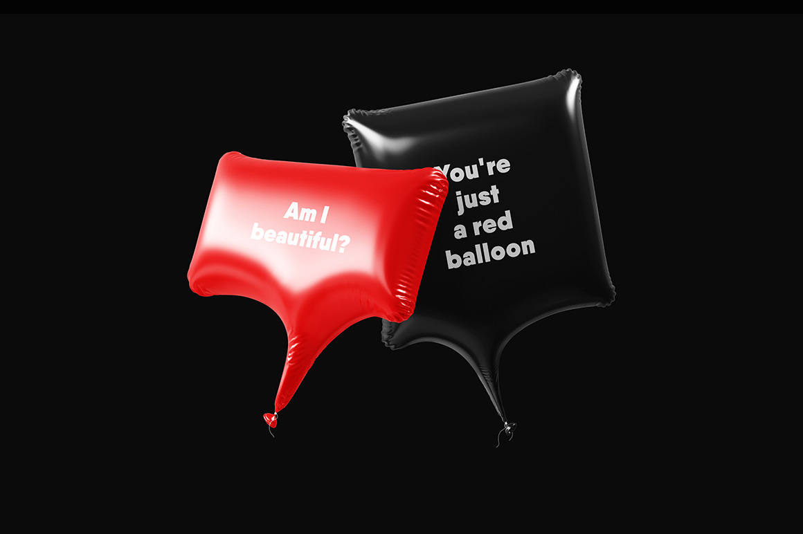 Speech Bubble Balloon Mockup