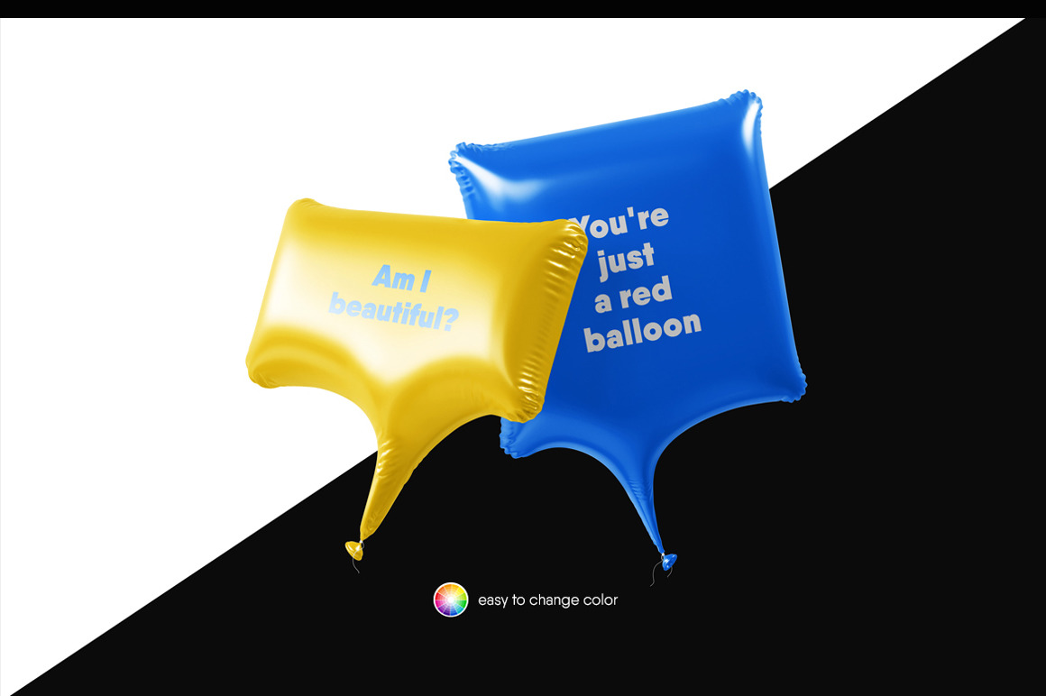 Speech Bubble Balloon Mockup