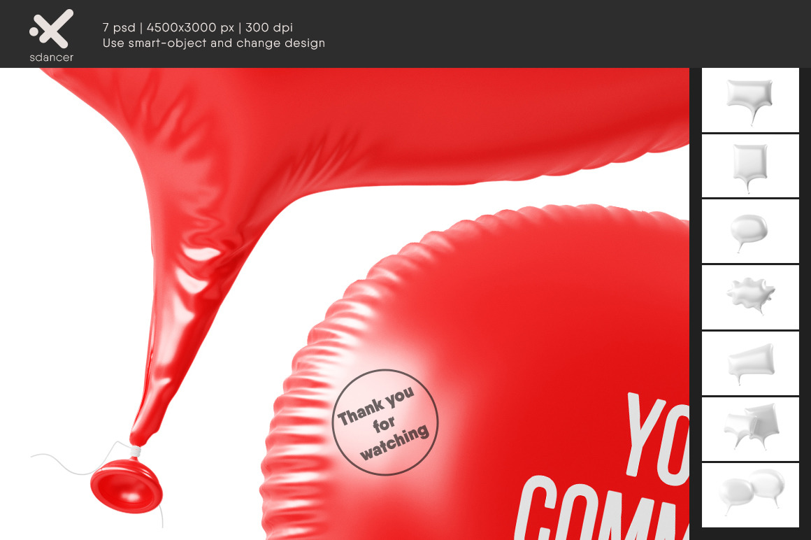 Speech Bubble Balloon Mockup Speech Bubble Balloon Mockup
