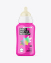 Glossy Baby Bottle Mockup