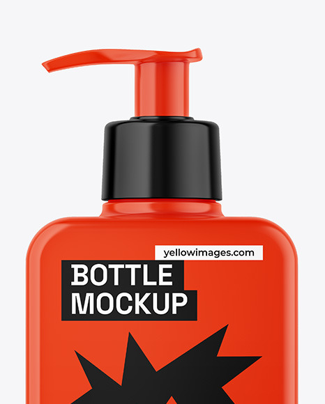 Glossy Bottle Mockup