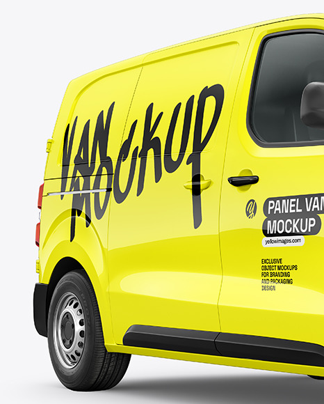 Panel Van Mockup - Half Side View