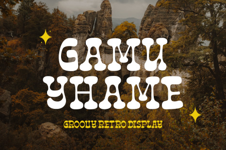 Gamu Yhame Groovy Font - Modern retro