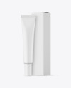 Matte Cosmetic Tube with Box Mockup