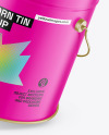 Matte Popcorn Tin Bucket Mockup