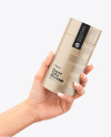 Kraft Tube in a Hand Mockup