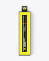 Amber Cosmetic Roller Bottle In Box Mockup Amber Cosmetic Roller Bottle In Box Mockup