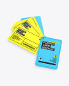 Plastic Cards Stack w/ Plastic Tag Mockup