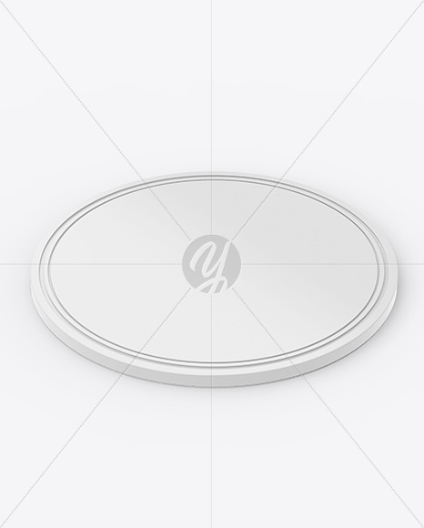 Glossy Plastic Coaster Mockup