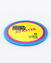 Glossy Plastic Coaster Mockup