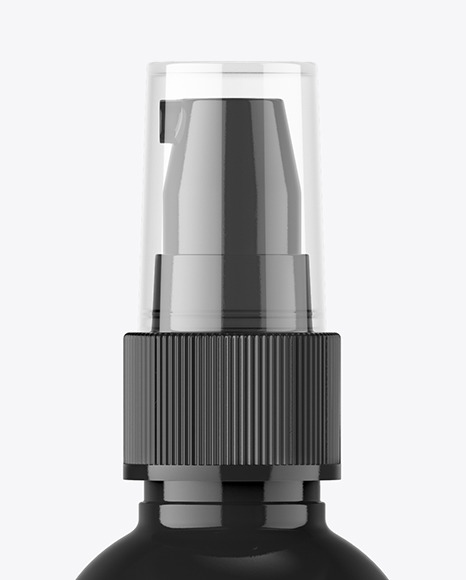Glossy Cosmetic Bottle w\ Pump Mockup Glossy Cosmetic Bottle w\ Pump Mockup