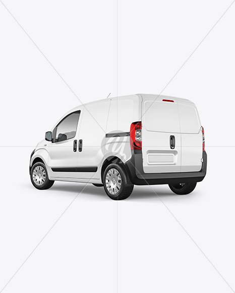 Panel Van Mockup - Back Half Side View