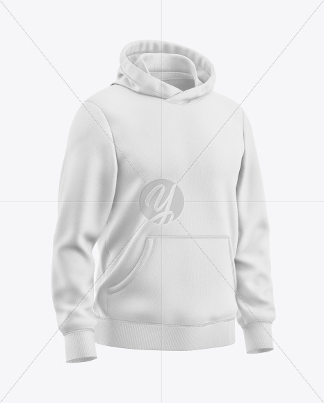 Hoodie Mockup - Front Half Side View