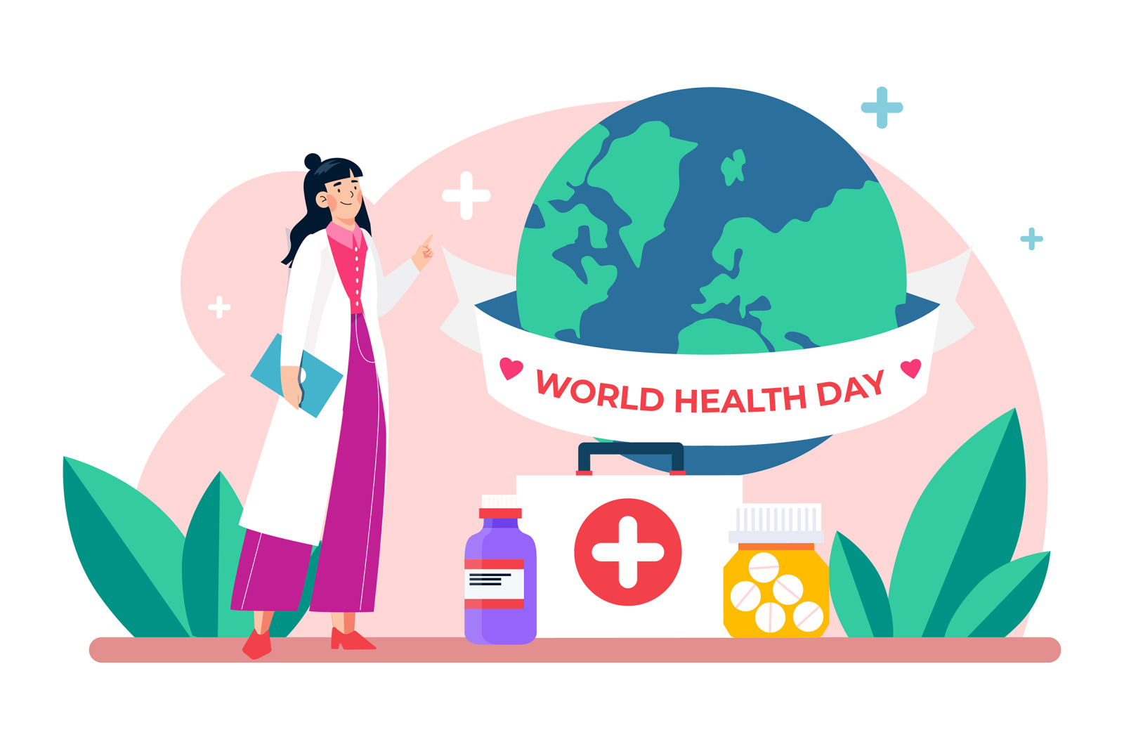 M604_World Health Day Illustration Pack