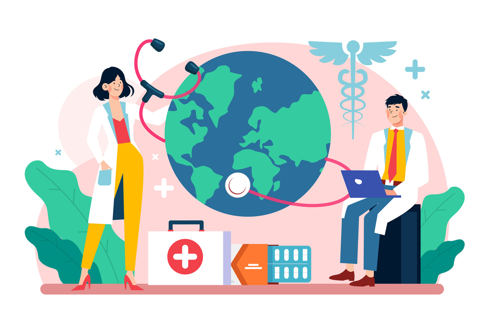 M604_World Health Day Illustration Pack