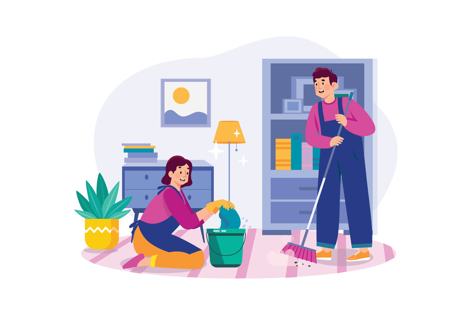 M606_Cleaning Services Illustration Pack