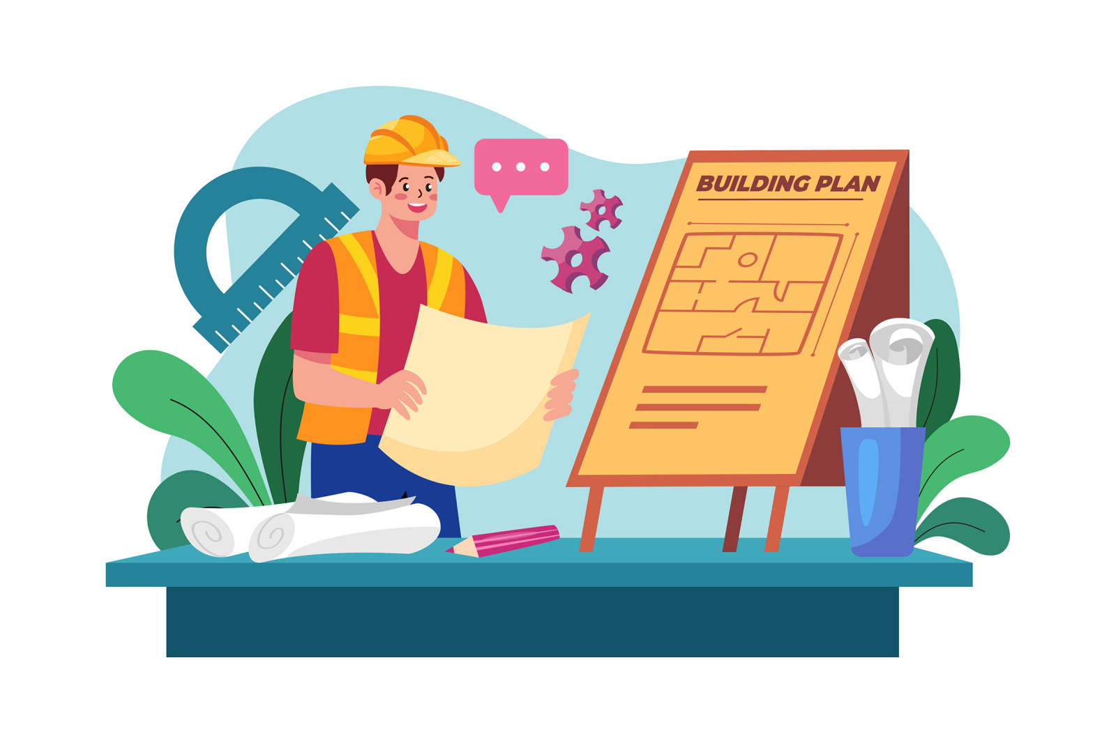 M607_Construction Services Illustration Pack M607_Construction Services Illustration Pack