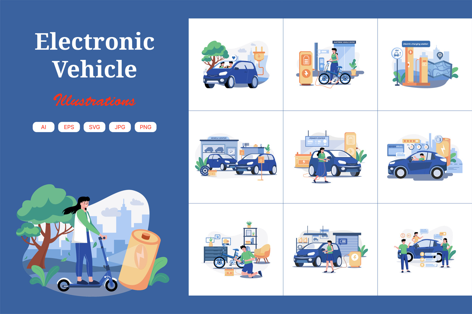 M608_Electronic Vehicle Illustration Pack M608_Electronic Vehicle Illustration Pack