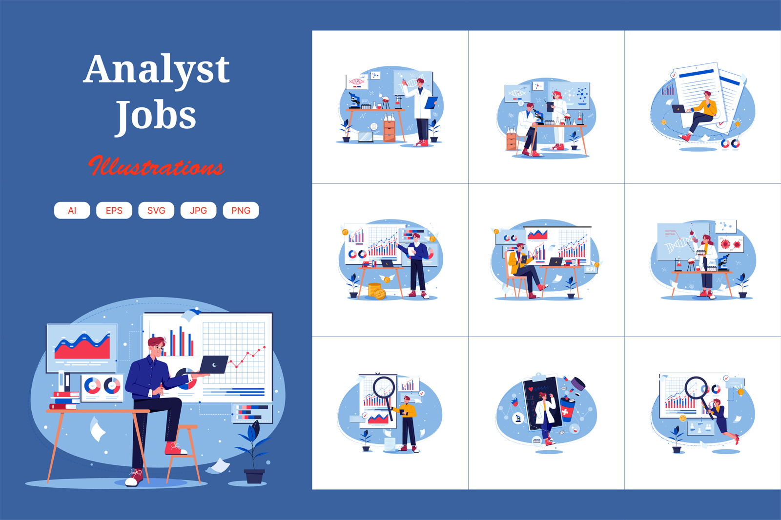 M569_Analyst Jobs Illustration Pack