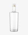 Clear Glass Dry Gin Bottle Mockup