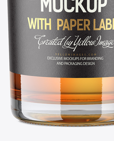 Clear Glass Whiskey Bottle Mockup Clear Glass Whiskey Bottle Mockup