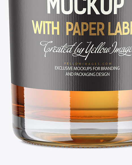 Clear Glass Whiskey Bottle Mockup Clear Glass Whiskey Bottle Mockup