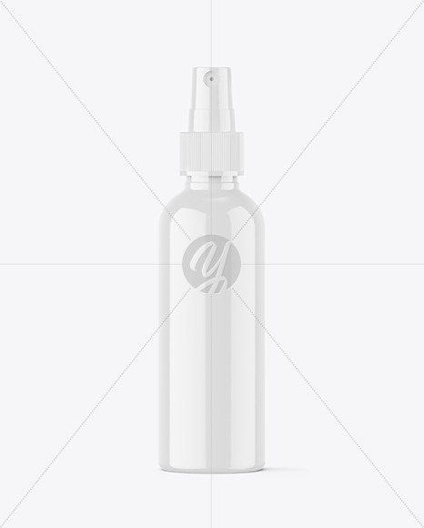 Glossy Cosmetic Spray Bottle Mockup