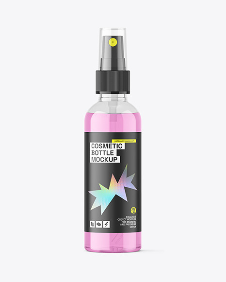 Clear Cosmetic Spray Bottle Mockup - Body spray bottle mockup