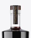 Clear Glass Black Rum Bottle Mockup