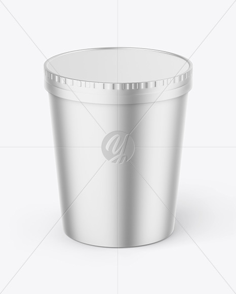 Metallized Yogurt Cup Mockup