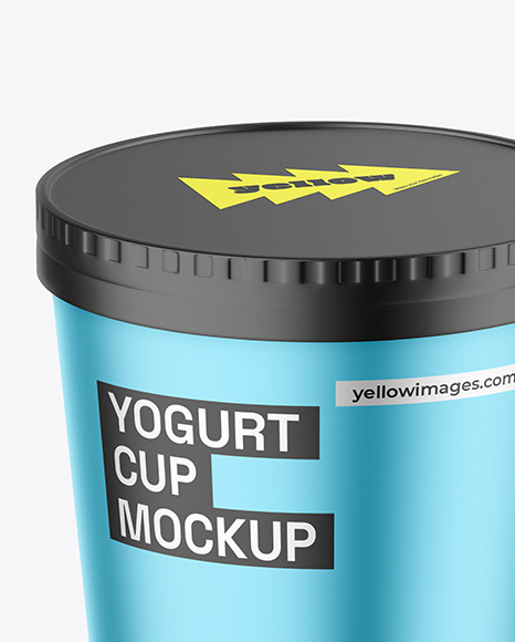 Metallized Yogurt Cup Mockup