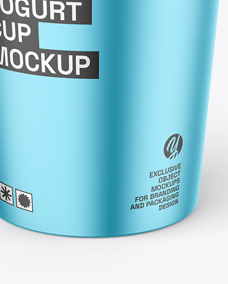 Metallized Yogurt Cup Mockup