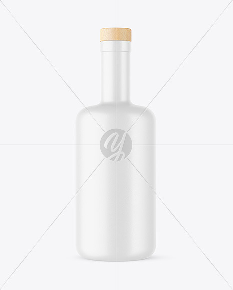 Ceramic Bottle with Wooden Cap Mockup