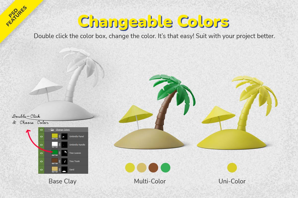 3D Icon Illustration Set - Summer - Beach Vacation 3D Icon Illustration Set - Summer - Beach Vacation