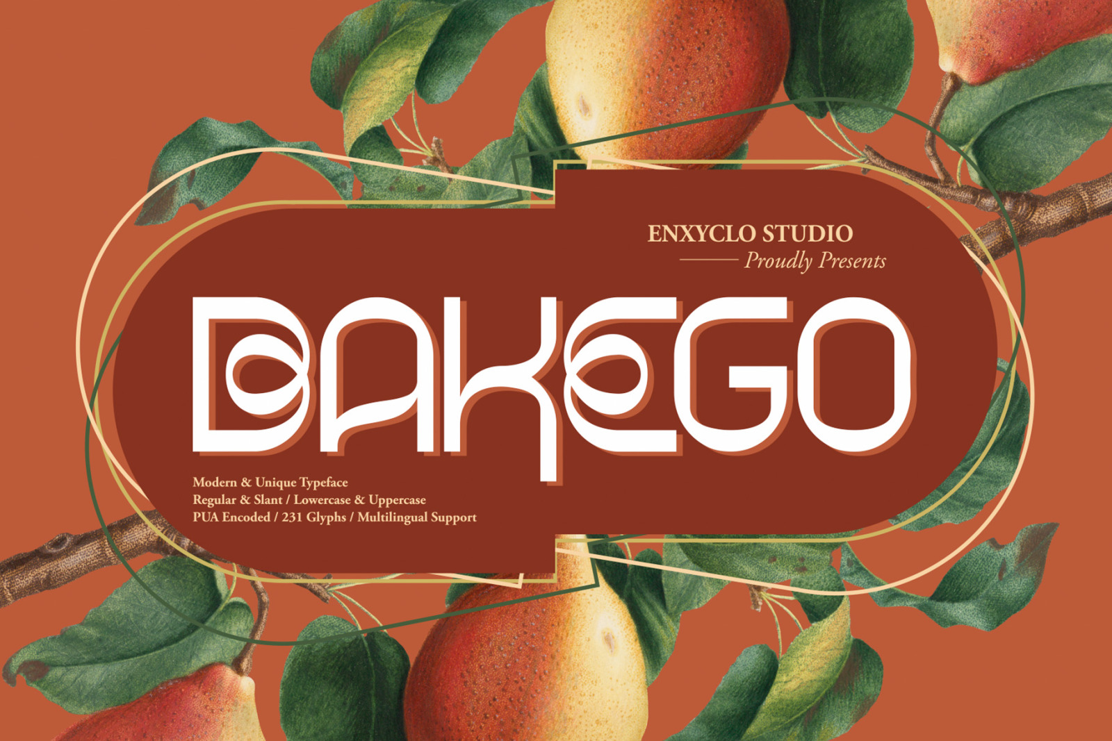 BAKEGO - Unique Boho Aesthetic Modern Feminime Logo Typeface